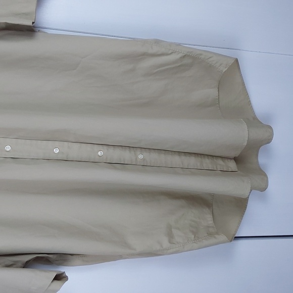 Ralph Lauren Men's Tan/ Khaki Short Sleeve Shirt Neutral Blue Pony Comfort Sz.XL - Picture 3 of 9